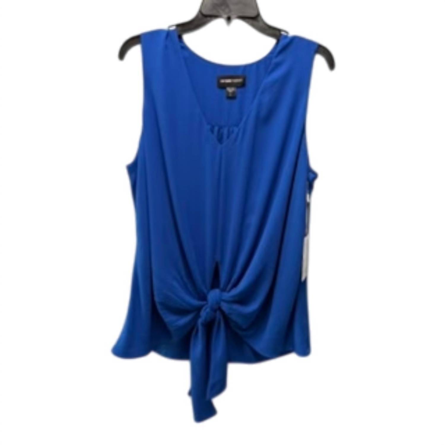 New Fifteen Twenty Women's Sleeveless Shirred Tie Top In Blue